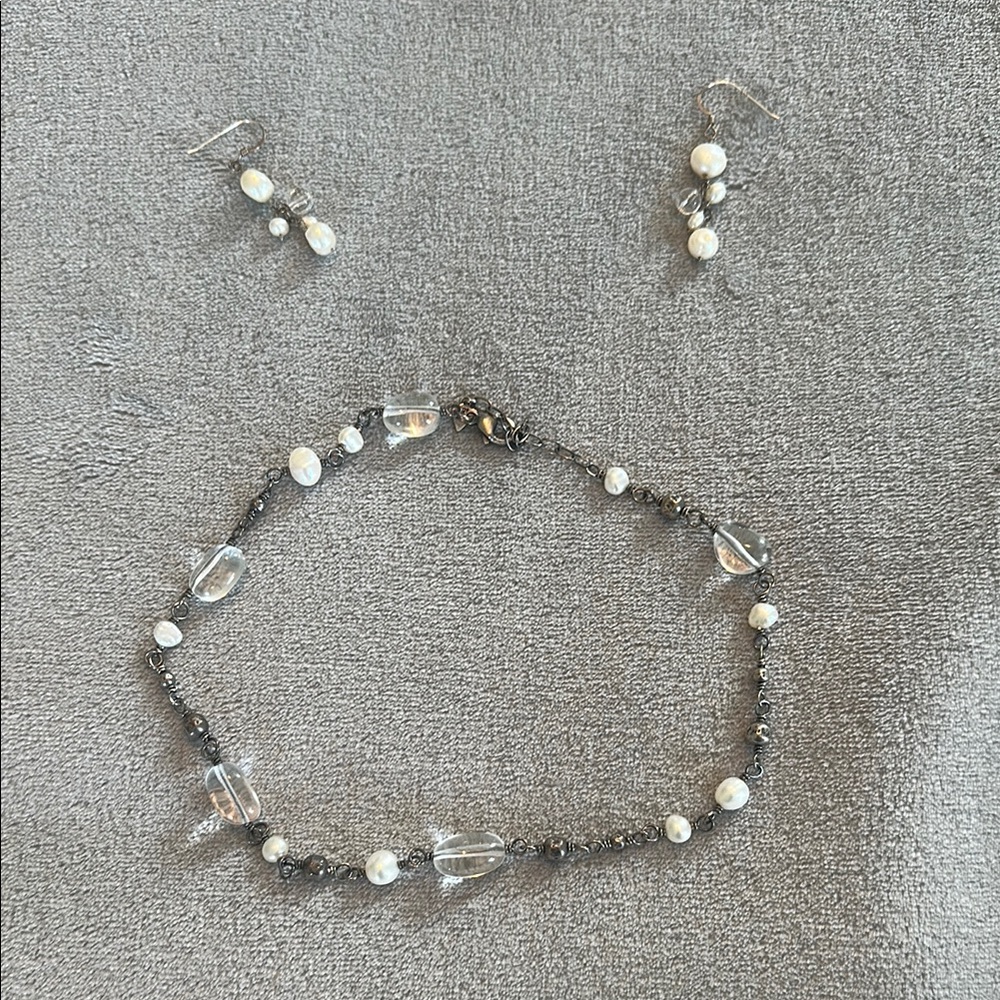 Silpada Retired Sterling Silver, Pearl & Glass Jewelry Set